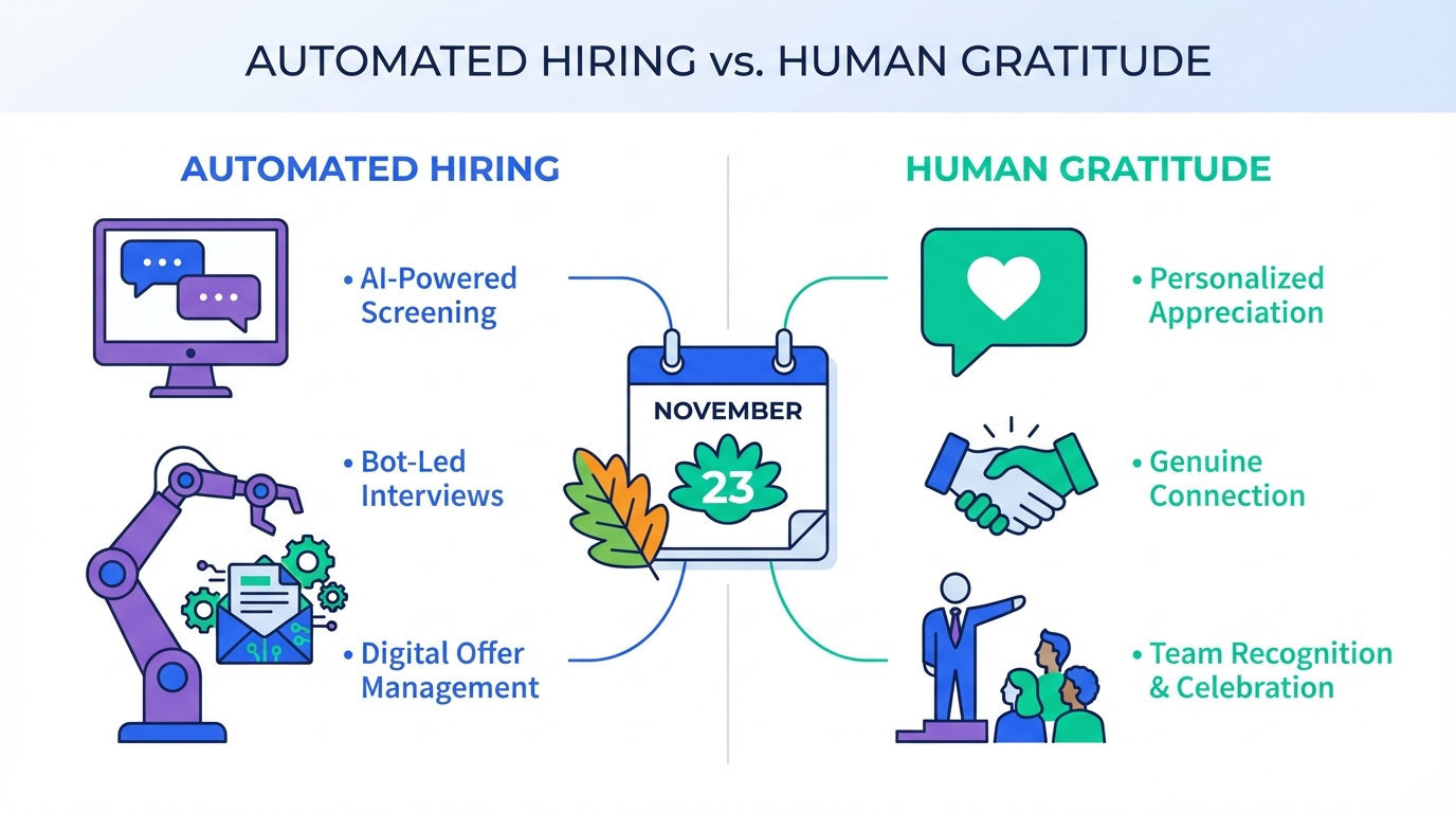Hiring Automation Meets Thanksgiving: 5 Ways to Thank Teams (2026)