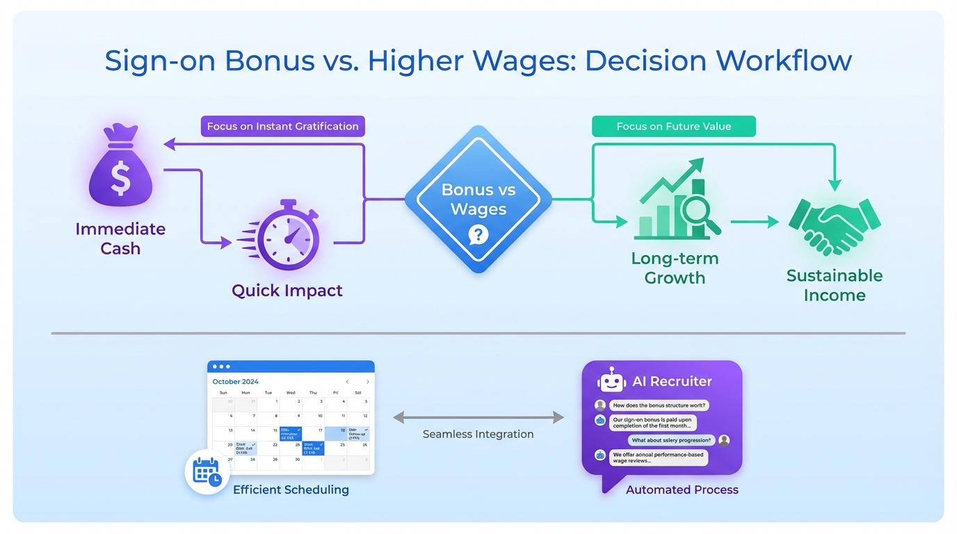 Interview Scheduling App Guide: Sign On Bonus vs Higher Wages