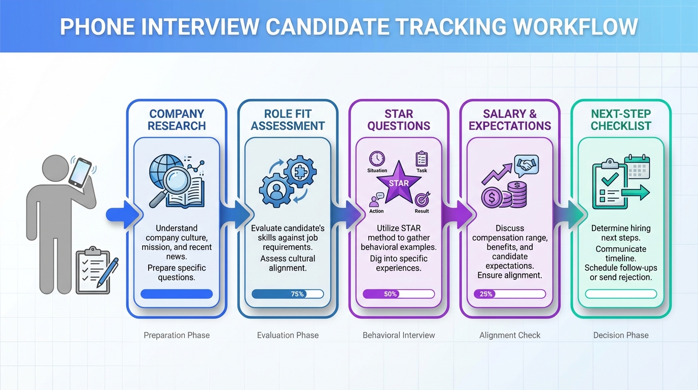 Candidate Tracking Tool Workflow for Phone Interviews (2026)