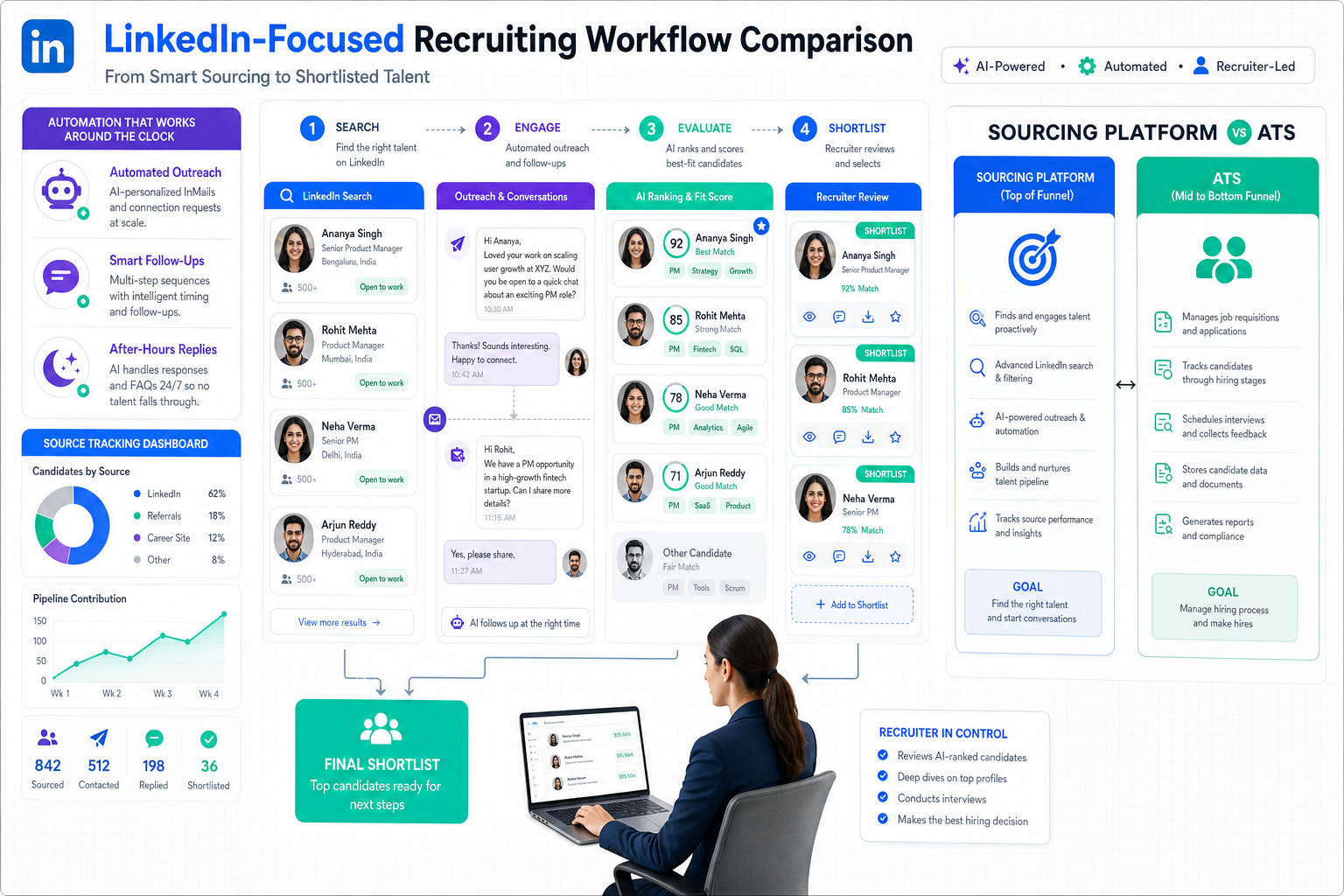 AI Candidate Sourcing on LinkedIn: What Works