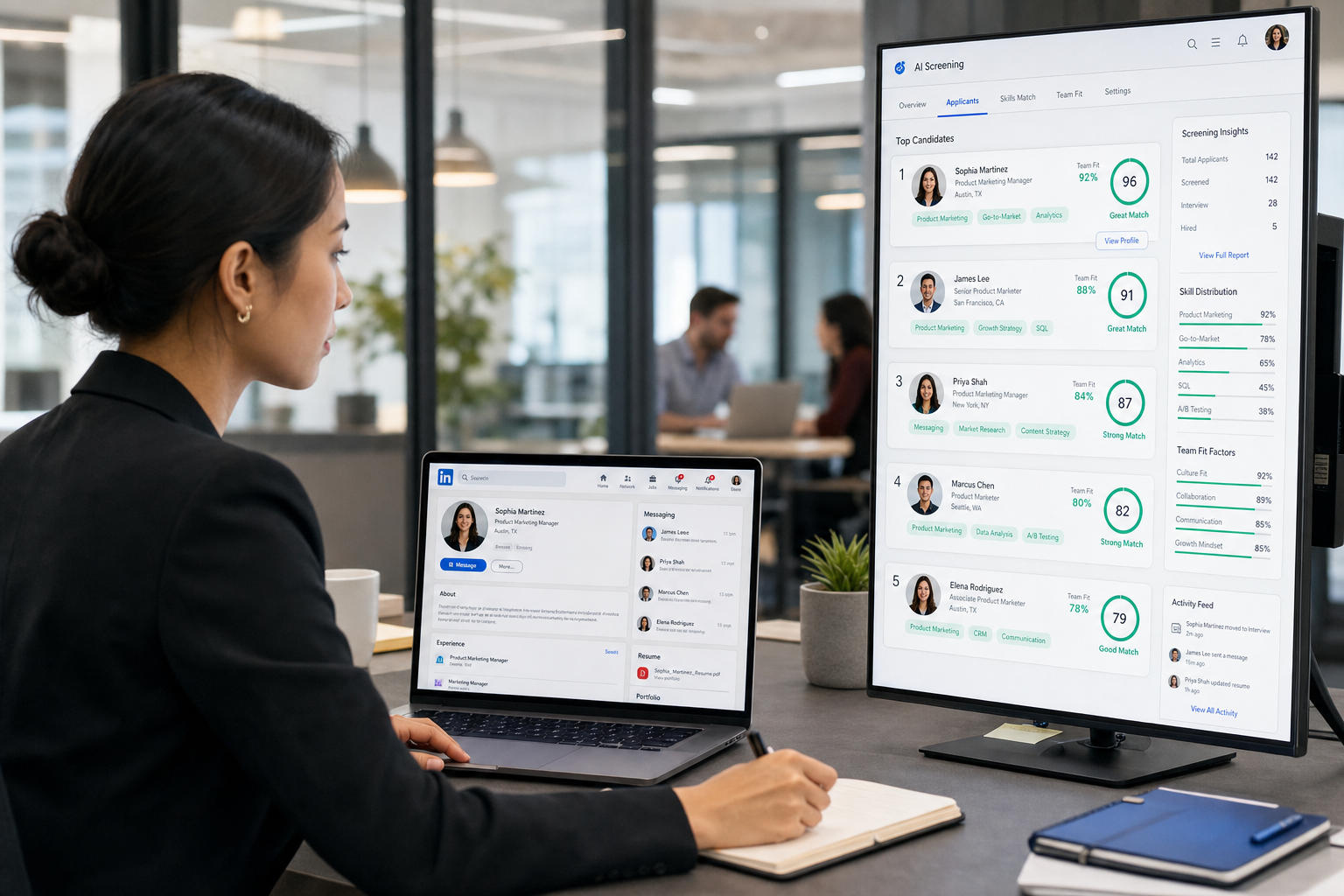 Candidate AI for Team-Based Hiring Workflows
