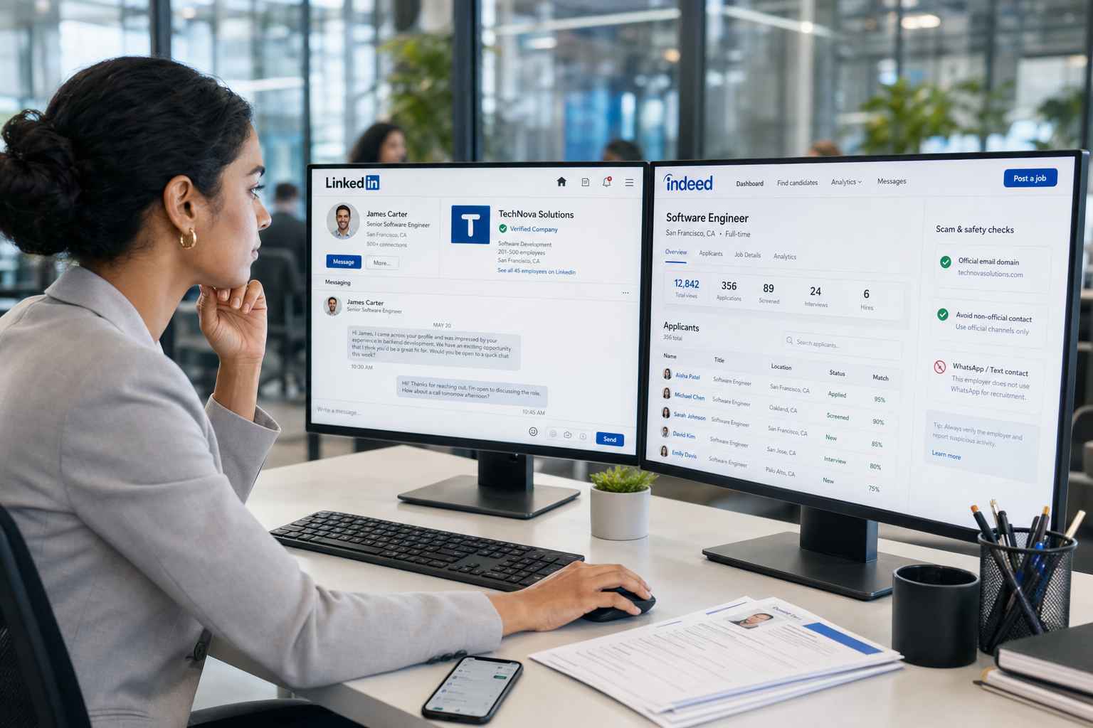 Indeed vs LinkedIn: Better Jobs, Safer Search